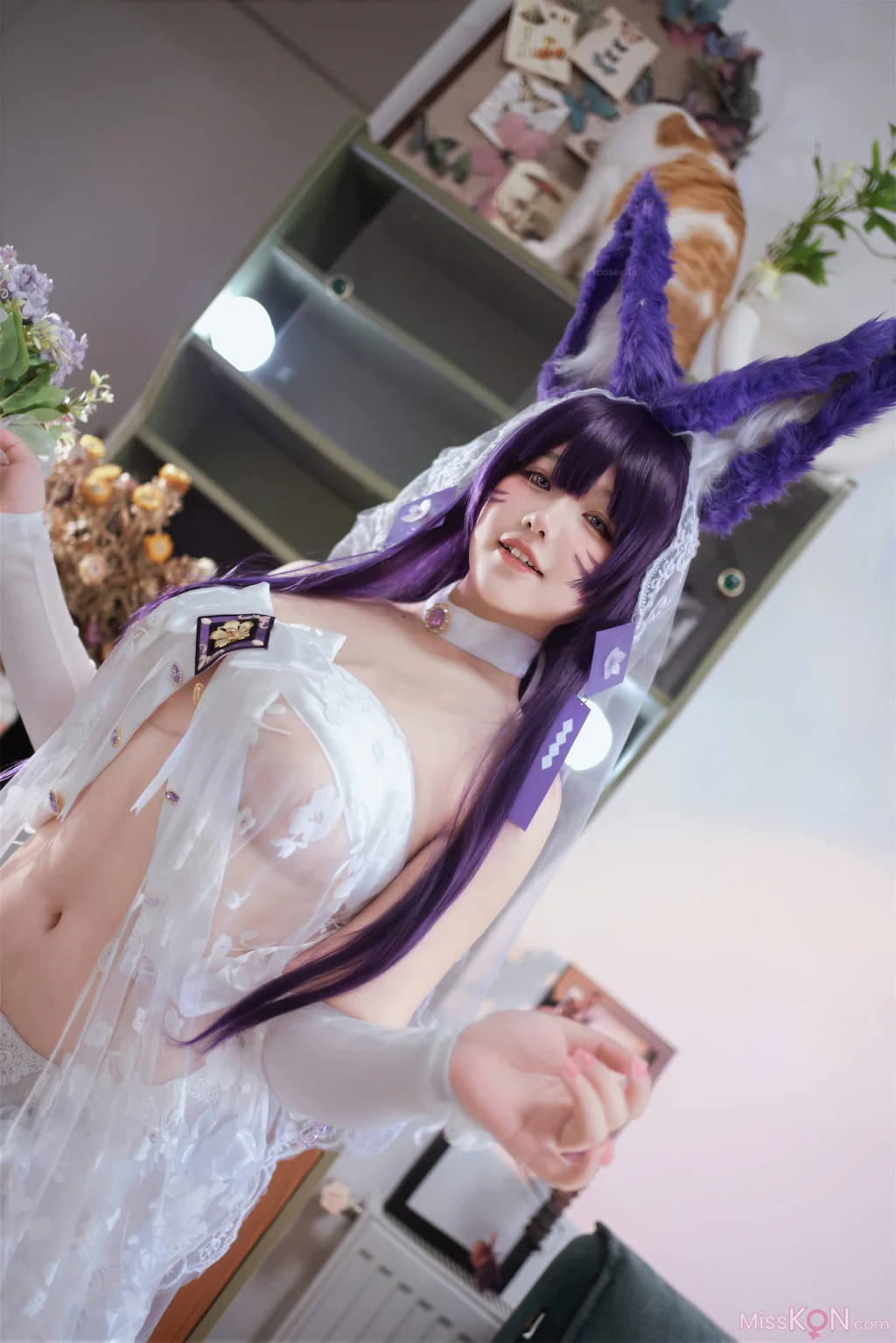 Coser@ Aban is very happy today: Azur Lane, Musashi Vow, Wedding Dress (75 photos) Coser@ Aban is very happy today: Azur Lane, Musashi Vow, Wedding Dress (75 photos)
