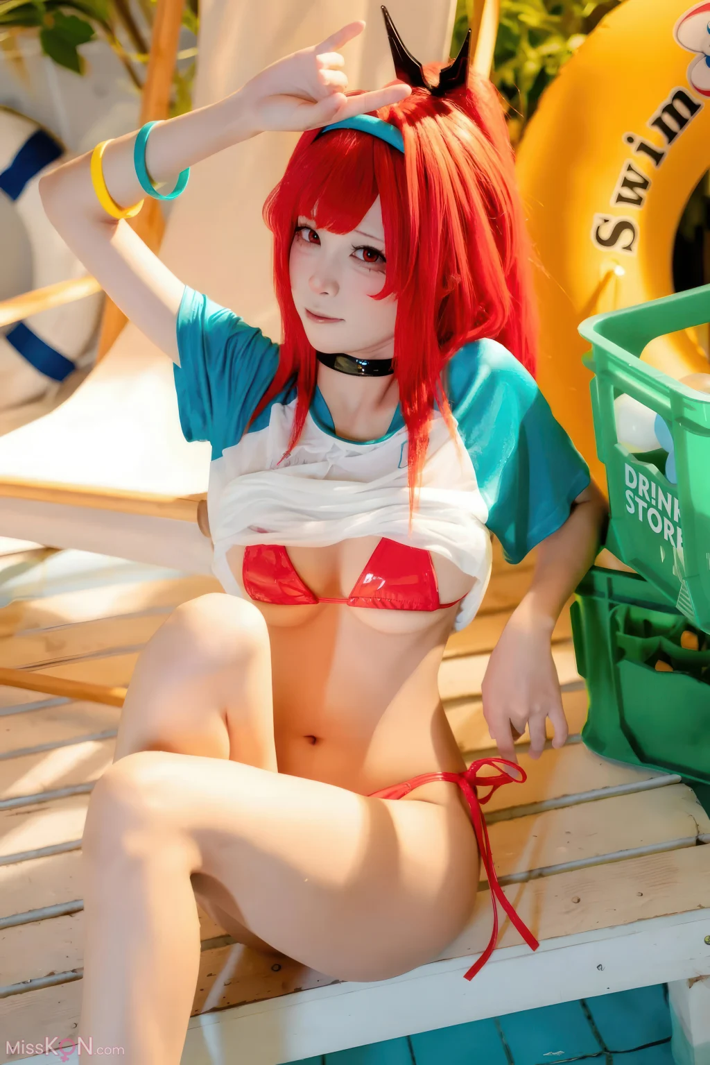 Coser@ Three Unmanned Figures: Nikke Ravi Swimsuit Red Style (32 photos) Coser@ Three Unmanned Figures: Nikke Ravi Swimsuit Red Style (32 photos)